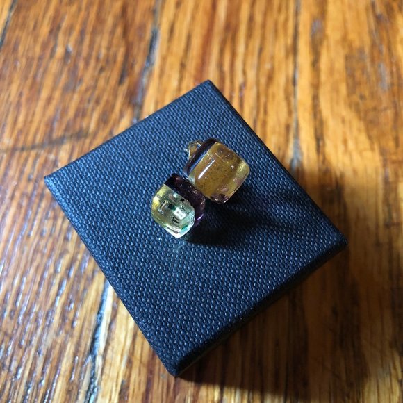Square Murano Glass Earrings NWOT - Picture 3 of 7